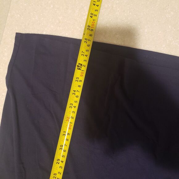 EILEEN FISHER Navy Blue Viscose Spandex Jersey 3/4 Dress Size Medium - Picture 6 of 7